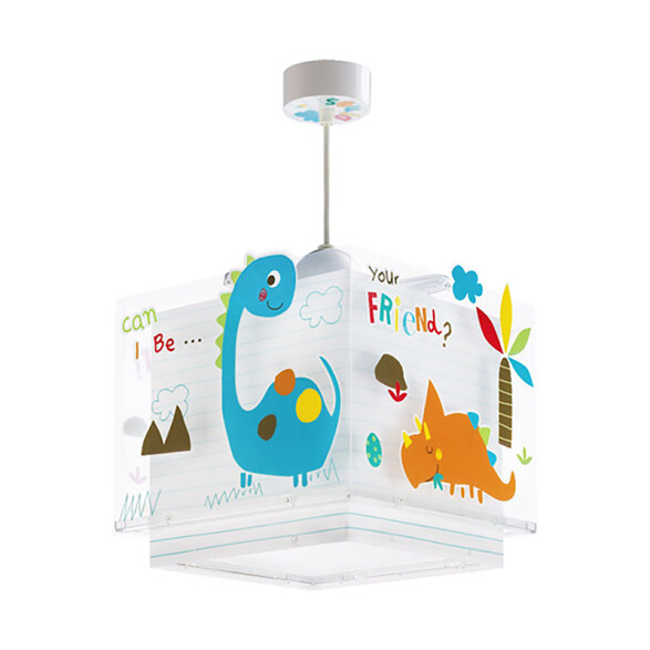 Lámpara colgante infantil DINOS dinosaurios, flúor DA0042