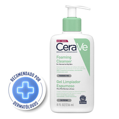 CERAVE LIMPIADOR ESPUMOSO 8 OZ - 236 ml - Piel normal a grasa CERAVE LIMPIADOR ESPUMOSO 8 OZ - 236 ml - Piel normal a grasa