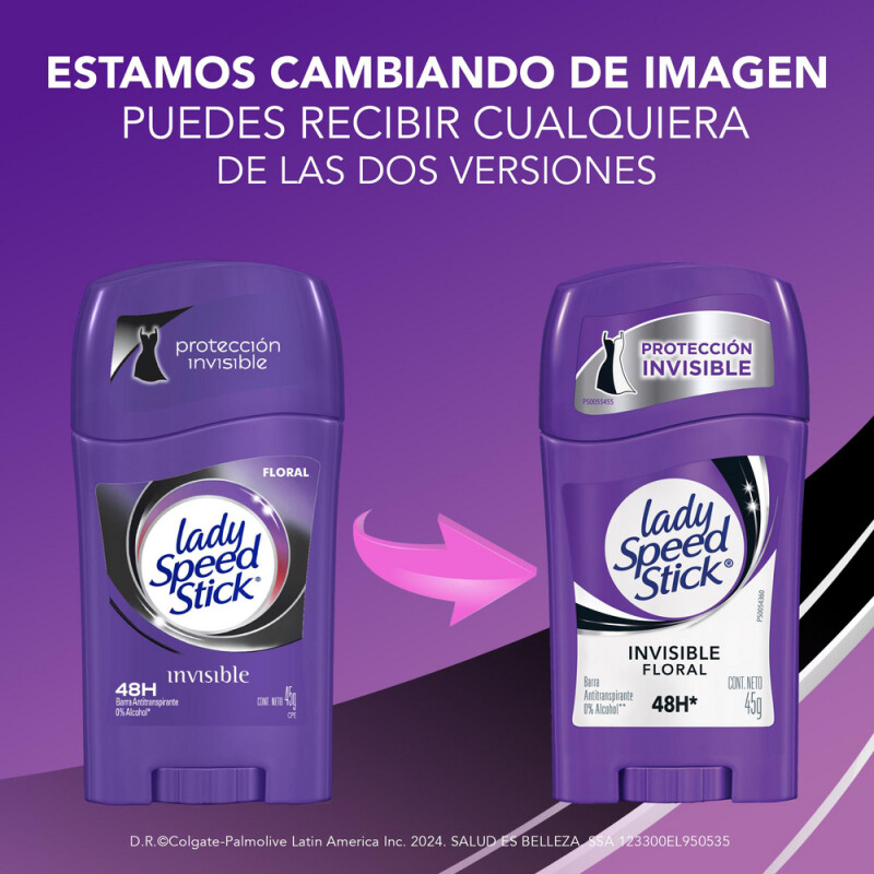 Desodorante En Barra Lady Speed Stick Invisible Floral 45grs Desodorante En Barra Lady Speed Stick Invisible Floral 45grs
