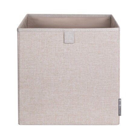 CAJA ORG PLEGABLE POLIESTER NATURAL-BEIGE CUBE