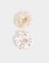 Skunzies Set por 2 Set De Scrunchies - Combinacion Bicolor