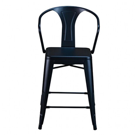 SILLA TOLIX METALICA CON POSABRAZOS Silla Tolix Metálica Con Posabrazos Negra