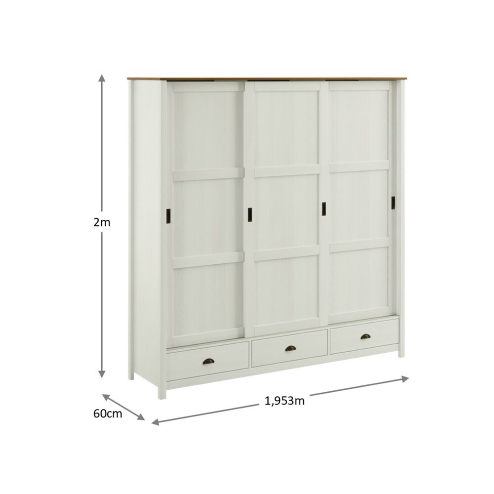 PLACARD 3 PUERTAS MADERA NATURAL-BEIGE ADAKU 2.0