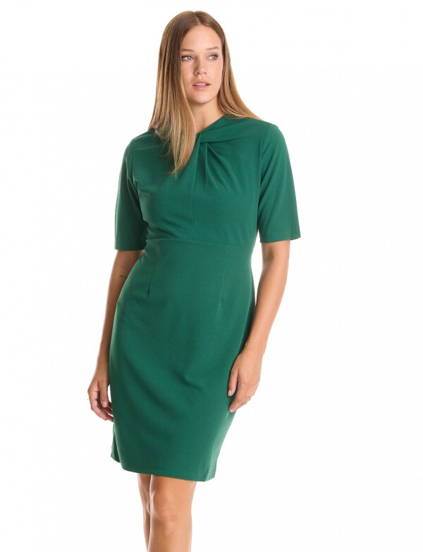 Vestido Cuello Cruza VERDE