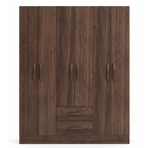 Ropero Placard 6 Puertas 2 Cajones Moderno Ancho 134 cm - Tabaco Ropero Placard 6 Puertas 2 Cajones Moderno Ancho 134 cm - Tabaco