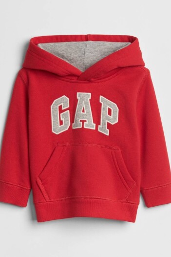 Buzo Canguro Logo Gap Con Felpa Toddler Niño Red Wagon