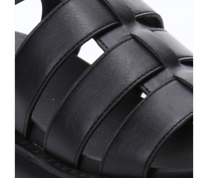 Sandalia de Mujer Miss Carol PEARL con plataforma y materiales combinados Negro