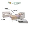 SOFA CAMA 2 PLAZAS - TAPIZADO TELA BEIGE SOFA CAMA 2 PLAZAS - TAPIZADO TELA BEIGE