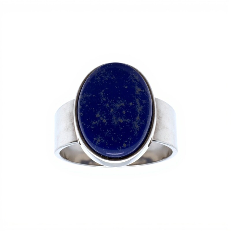 Anillo Oval-Plata 925-Piedra Lapislázuli-AN4481 conpiedra
