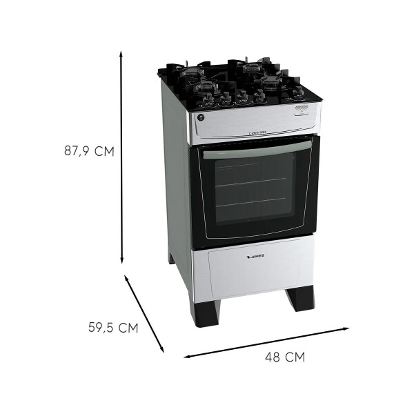 Cocina A Gas James C960v COCINA JAMES A GAS C690V INOX 7693