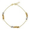 Pulsera Donas Tricolores-Oro bajo-Sin Piedra-PU8054 sinpiedra
