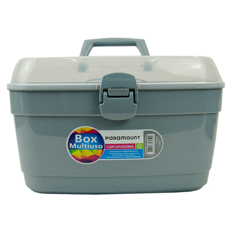 Caja organizadora con bandeja G AZUL CLARO