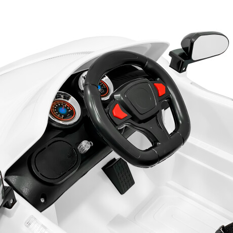 Auto A Batería 6v Control Remoto Luces Música Sonido Blanco