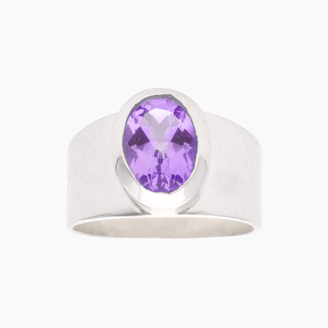 Anillo en plata 925 con piedra Amatista Anillo En Plata 925 Con Piedra Amatista