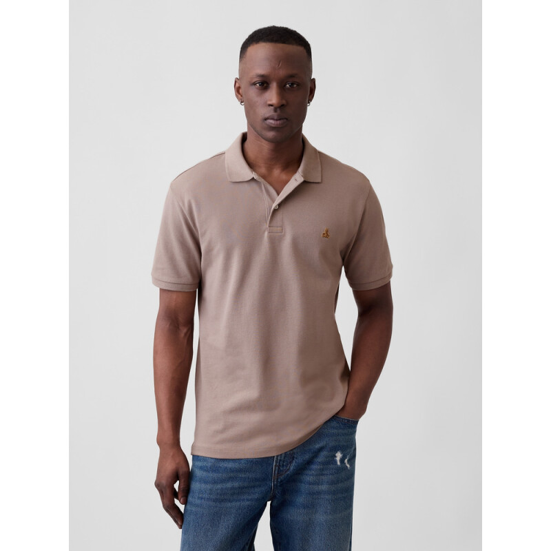 V-FRCH SS BRANNAN POLO MEDIUM COOL BROWN