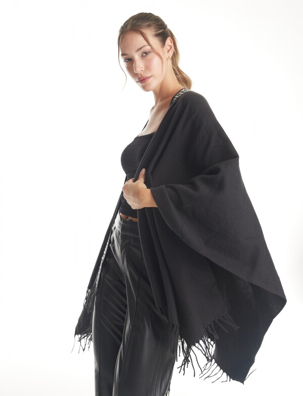 Ruana Perlas NEGRO