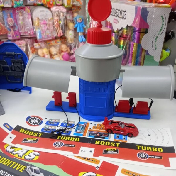 Juguete estación parking rojo