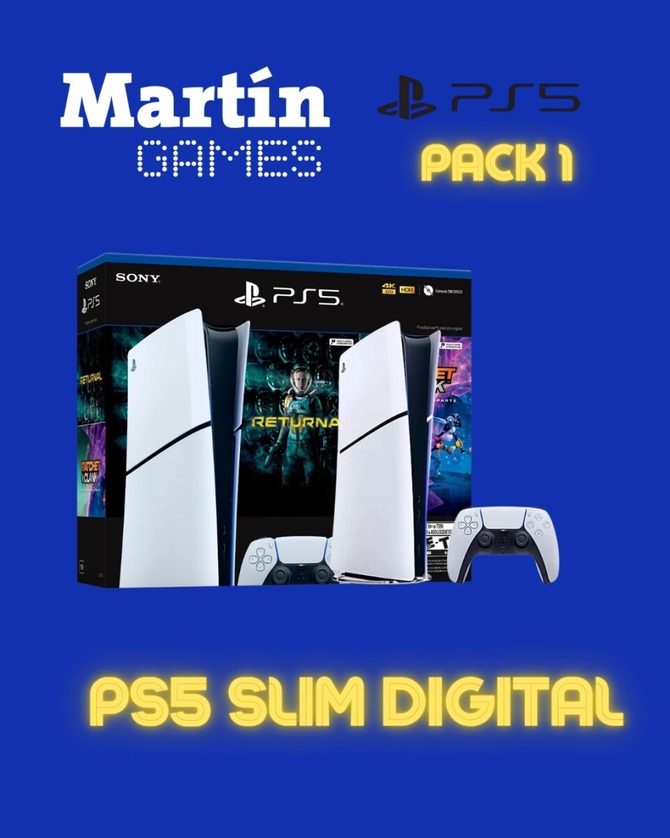 PS5 SLIM DIGITAL 0KM + 2 JUEGOS 