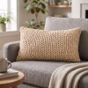 Almohadón Deco Tejido Doble Punto 30x50 - Pilar Beige
