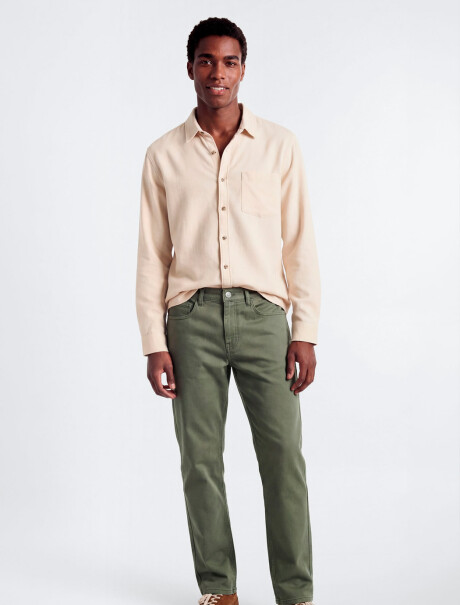 PANTALONES DE SARGA AJUSTADOS VERDE
