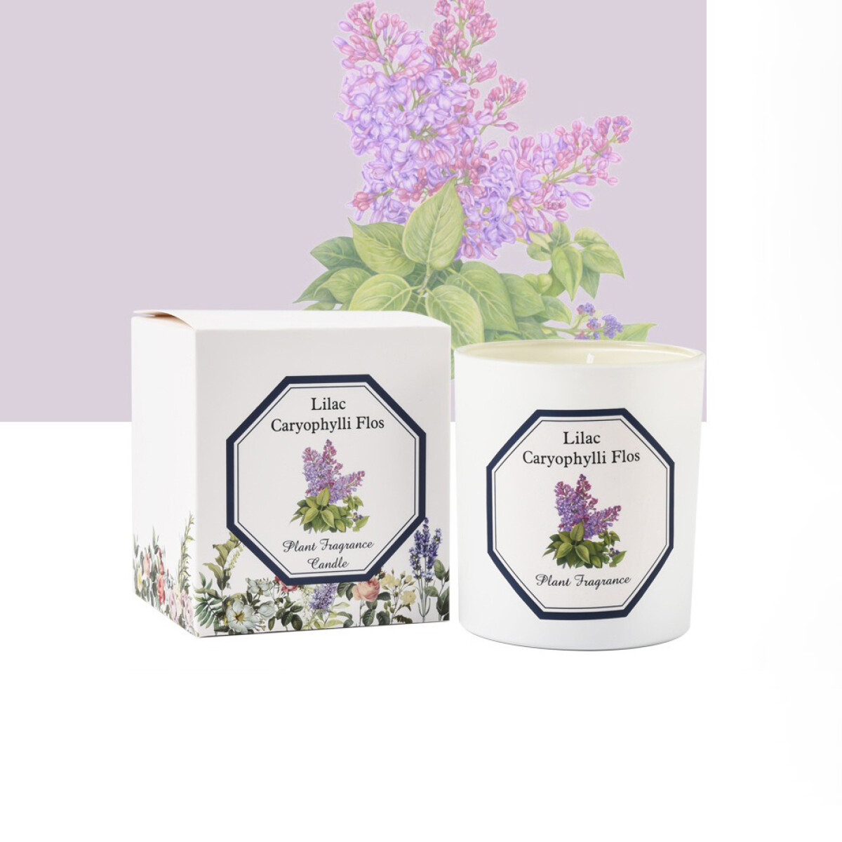 Vela Aromática En Vaso De Vidrio - Lilas 
