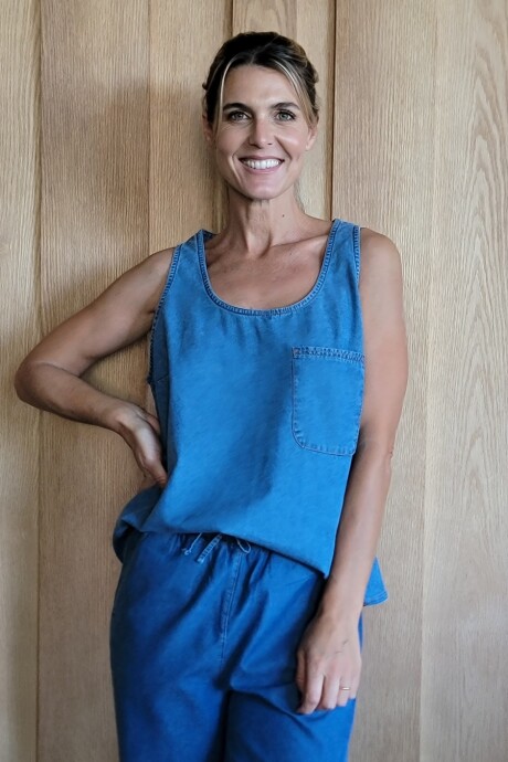 Musculosa Siena Denim Azul