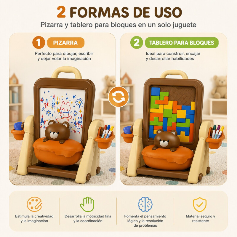 Pizarra Y Tablero para Bloques Pizarra Y Tablero para Bloques