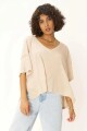 REMERA OH GIRL RAW Beige