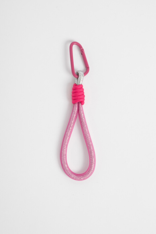 Llavero Cinta Brillante Fucsia