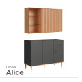 KIT COCINA AEREO 2 PUERTAS Y BAJO MESADA ALICE Kit Cocina Aereo 2 Puertas Y Bajo Mesada Alice