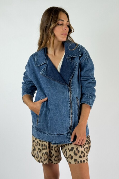 CAMPERA CRETA JEAN Azul