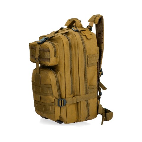Mochila Táctica Militar Molle 30 Litros Caza Camping Viaje Color Beige Diseño De La Tela Lisa Mochila Táctica Militar Molle 30 Litros Caza Camping Viaje Color Beige Diseño De La Tela Lisa