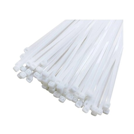 Precinto PVC Transparente/Blanco 100 Unidades 2.3x100mm