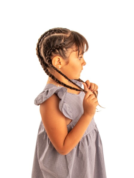 Vestido peto de niña Azul