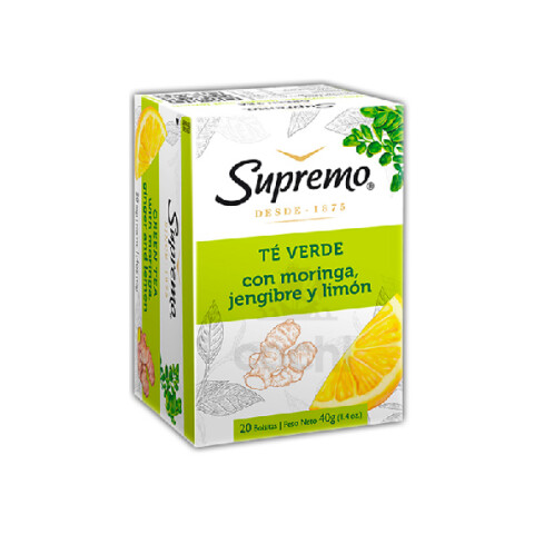 TE SUPREMO VERDE MORINGA JENGIBRE x 20 sob Unica