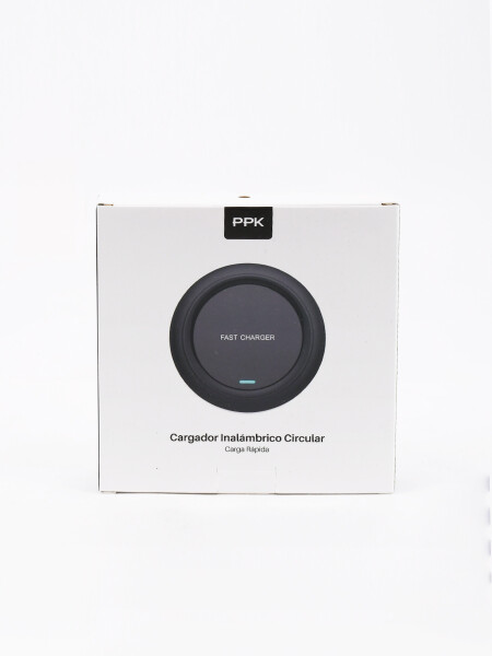 CARGADOR INALÁMBRICO CIRCULAR NEGRO