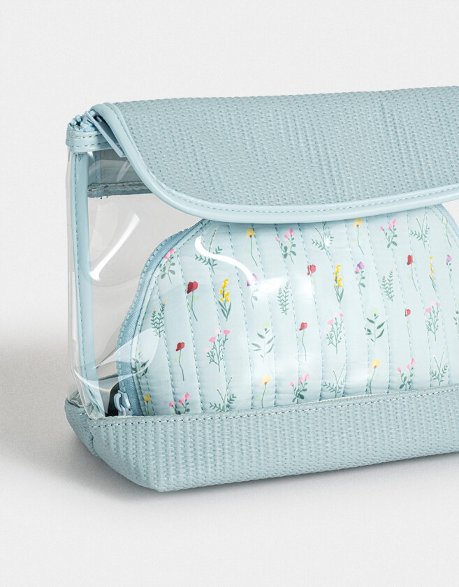 Porta Cosméticos Set De Portacosméticos - Estampado Flores