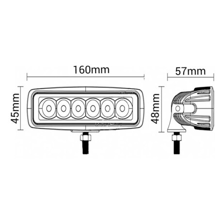FARO LED - RECTANGULAR 16X4.5 6LED MULTI VOLTAJE DUNCAN FARO LED - RECTANGULAR 16X4.5 6LED MULTI VOLTAJE DUNCAN