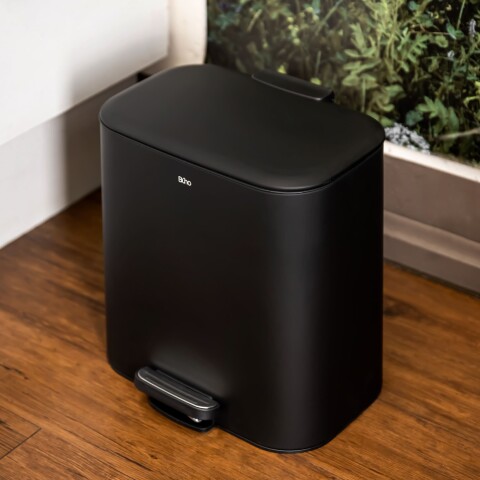 Tacho cesto de basura acero inoxidable 20L Rectangular Ancho con tapa a pedal Tacho cesto de basura acero inoxidable 20L Rectangular Ancho con tapa a pedal