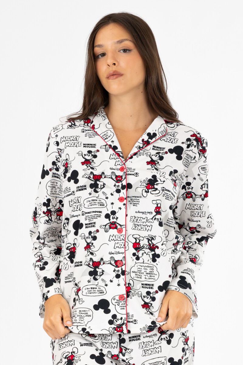 Pijama americano mickey Blanco