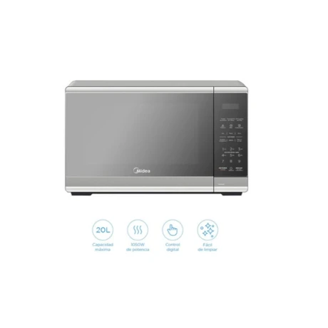 MICROONDAS MIDEA 20 LTS. SIN GRILL GRIS MICROONDAS MIDEA 20 LTS. SIN GRILL GRIS