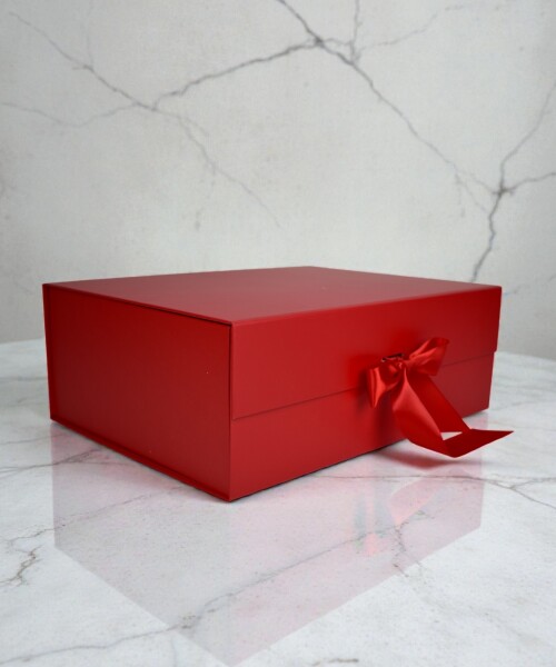 Caja Rigida Plegable con iman 24,5x33x12 cm ROJO