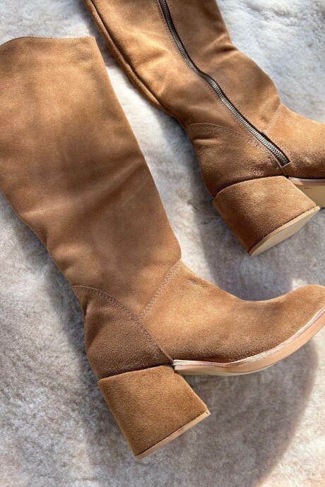 High Heel Boots Camel