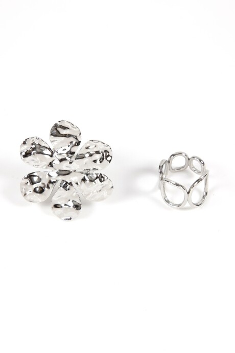 Anillo Dilu, Set X2 Plateado