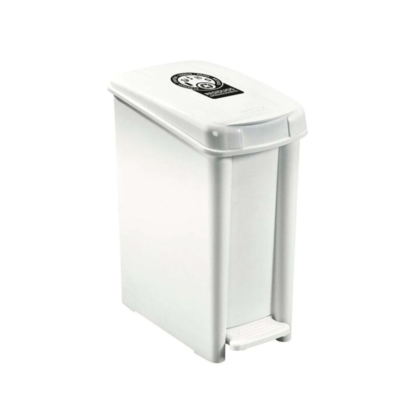 Papelera Basurero Con Pedal Rimax - 10 litros Blanco