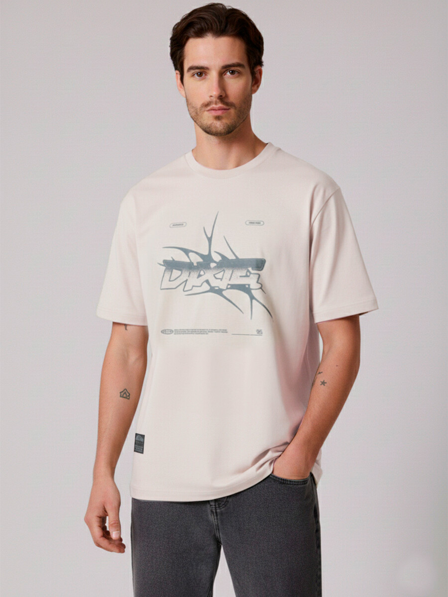 T-SHIRT MAGRON DIXIE - Marfil 