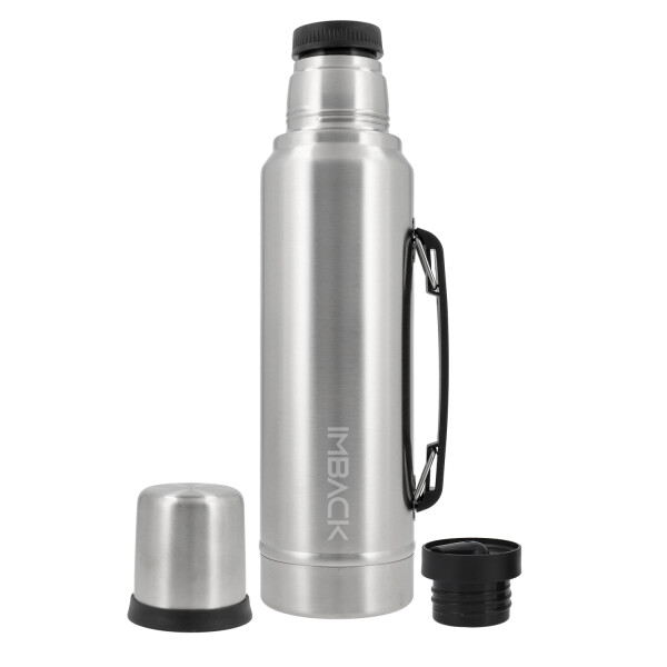 Termo 1300 Litro Acero Inoxidable Doble Capa 2 Picos Cebador Con Manija Termico Imback Color Plateado Termo 1300 Litro Acero Inoxidable Doble Capa 2 Picos Cebador Con Manija Termico Imback Color Plateado