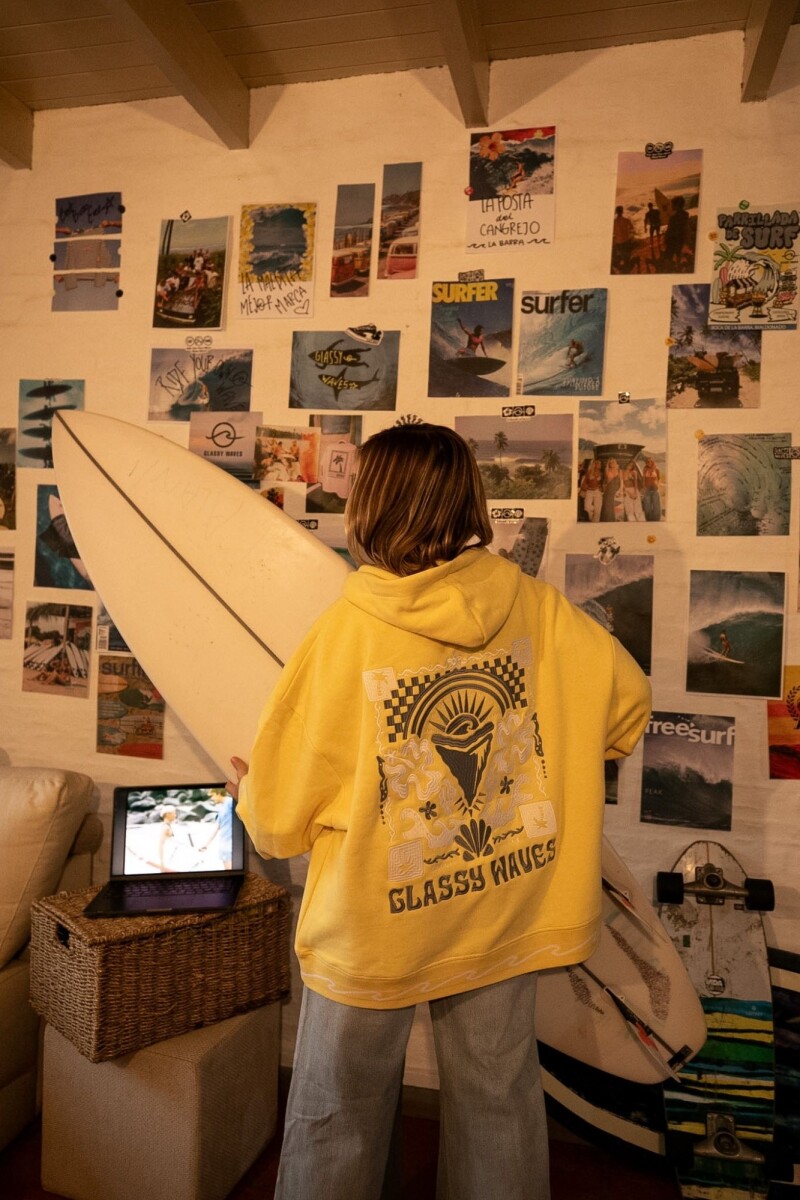 Hoodie Fiji Bordado / Amarillo - Preventa U