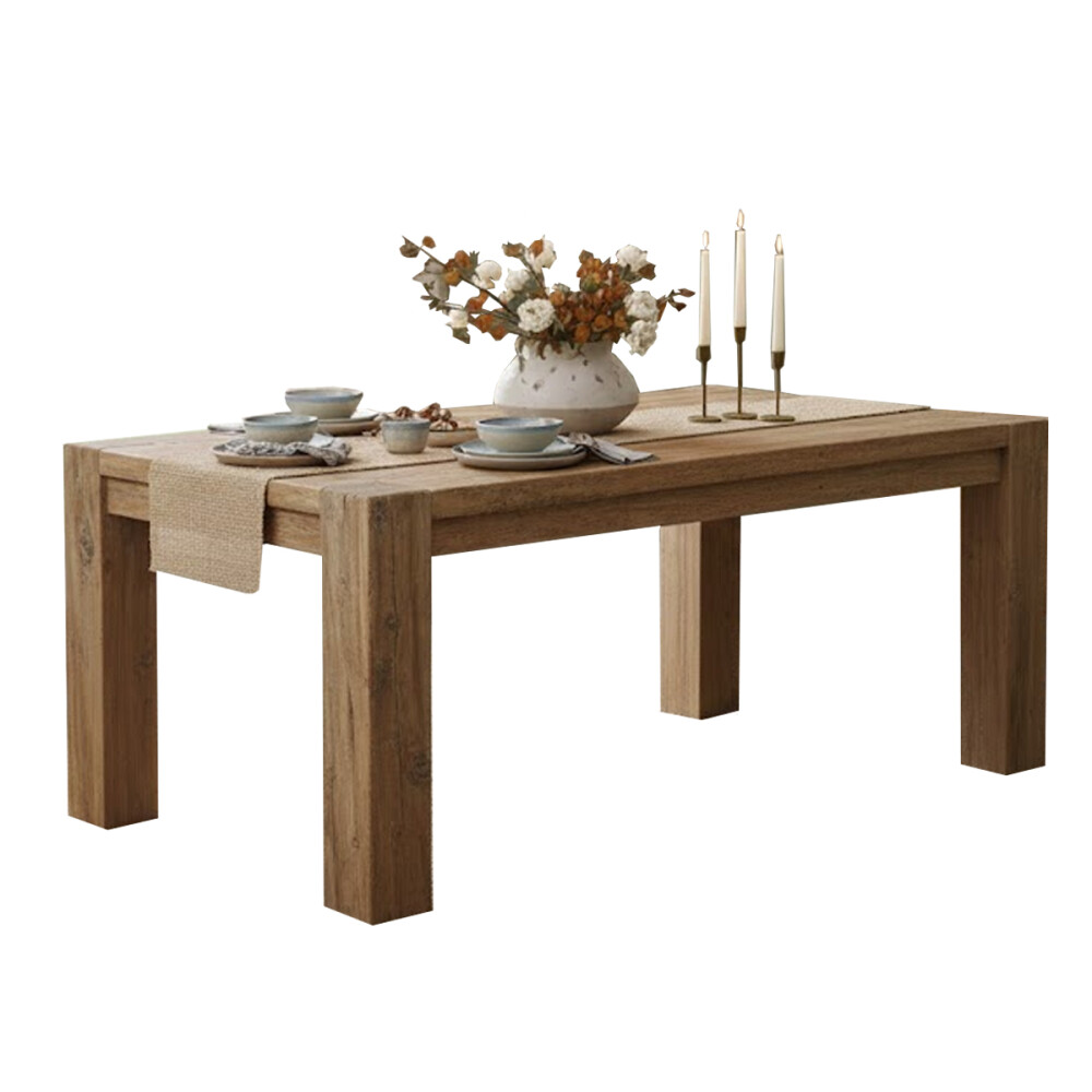 MESA DE COMEDOR EN MADERA MACIZA LÍNEA RÚSTICA MESA DE COMEDOR EN MADERA MACIZA LÍNEA RÚSTICA