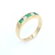 Anillo en oro 18k con esmeraldas y brillantes Anillo en oro 18k con esmeraldas y brillantes